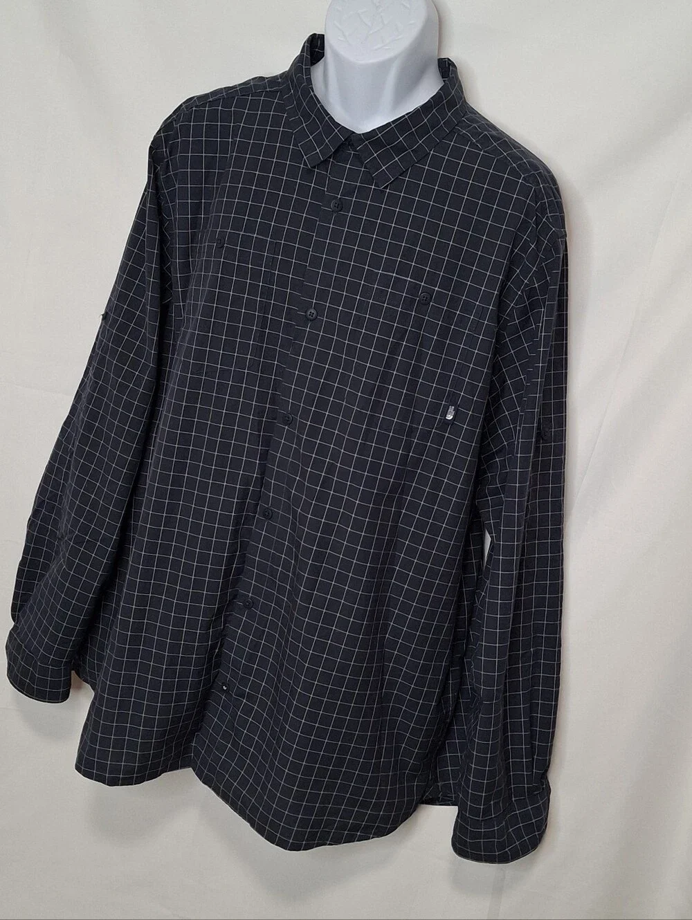 The North Face Classic Men’s Long-Sleeve Windowpane Button-Up Shirt XXL